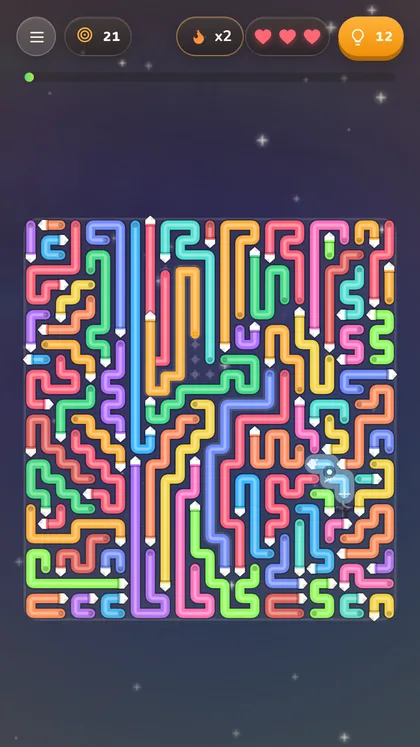 A dense campaign board full of winding arrows